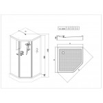 Душевая кабина Esbano ES-90PR/100PR/110PR Душевая кабина Esbano ES-90PR/100PR/110PR